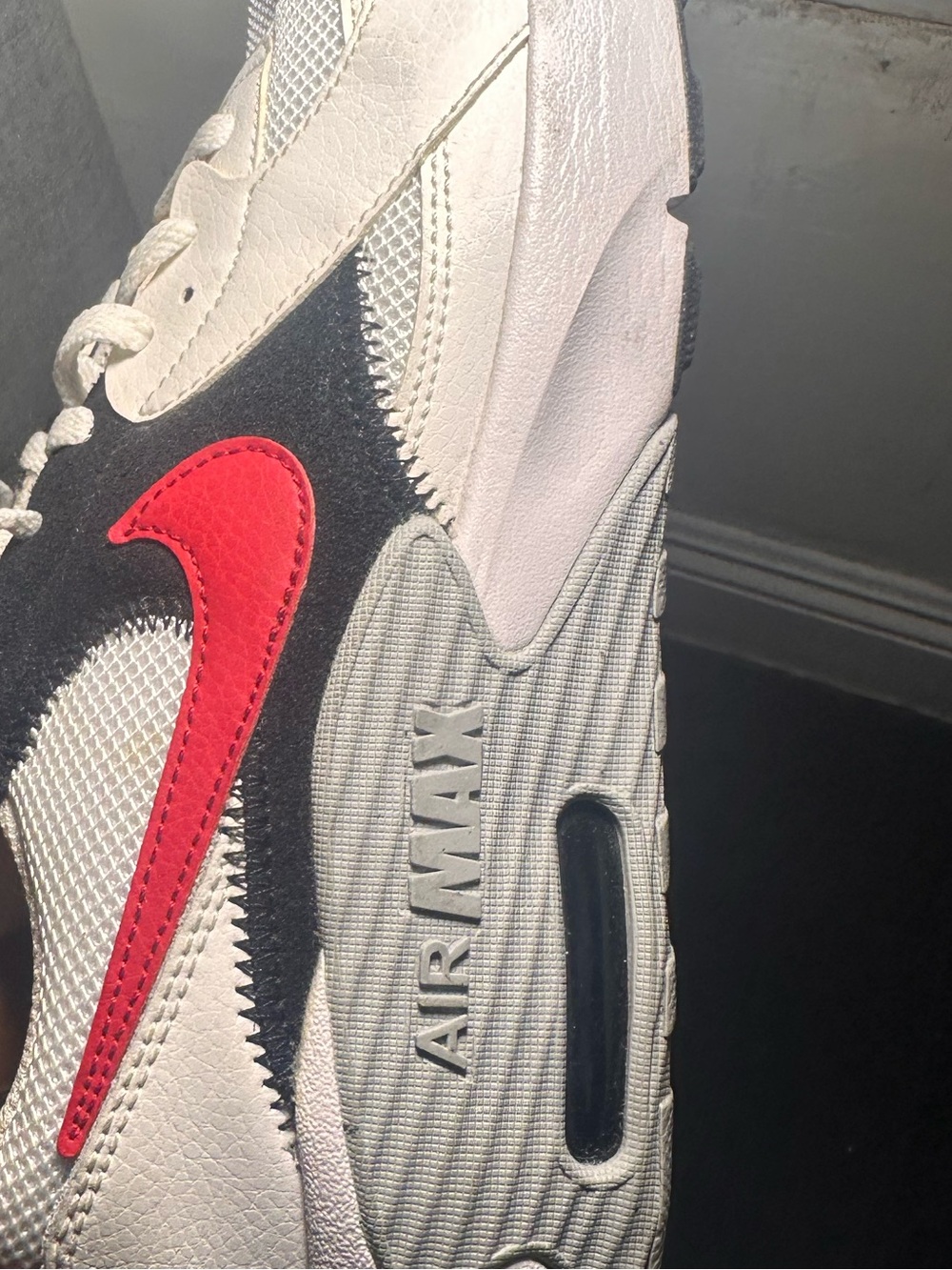 Nike Kids White Black Red Air Max Style Sneaker